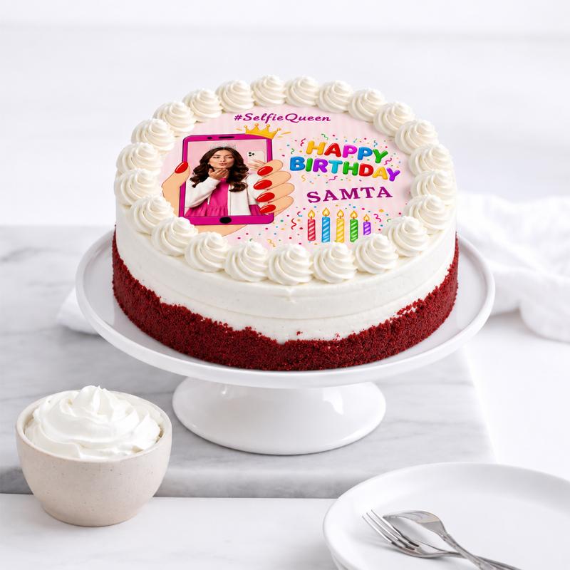 Personalised Happy Birthday Photo Cake in Dubai