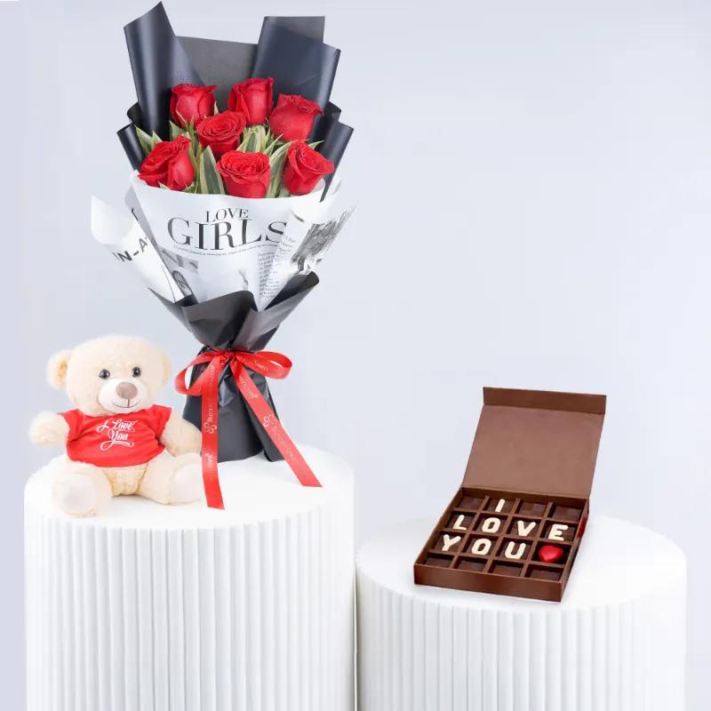 I Love You Chocolate Trio - Gift Sets gift from Buy Any Flowers Dubai in Al Quoz Industrial Area 4, Dubai, UAE