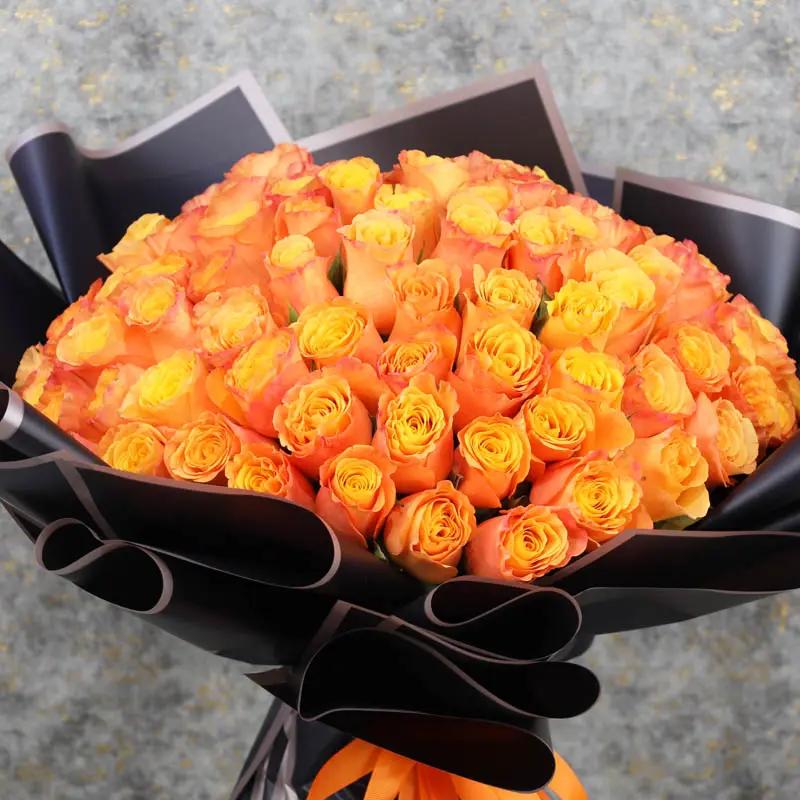 Dawn 101 Orange Roses Bouquet - Flowers gift from Buy Any Flowers Dubai in Al Quoz Industrial Area 4, Dubai, UAE - image 2