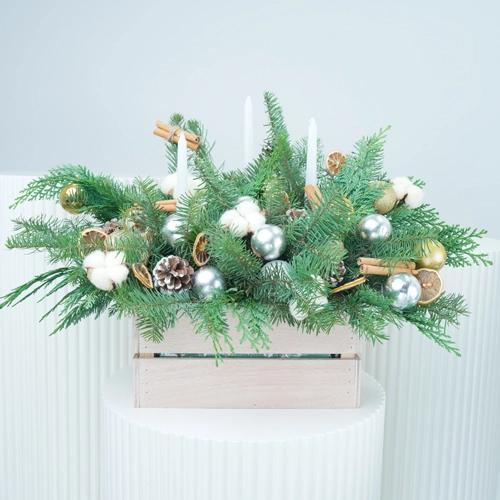 Winter Evergreen Arrangement - Flowers gift from Buy Any Flowers Dubai in Al Quoz Industrial Area 4, Dubai, UAE