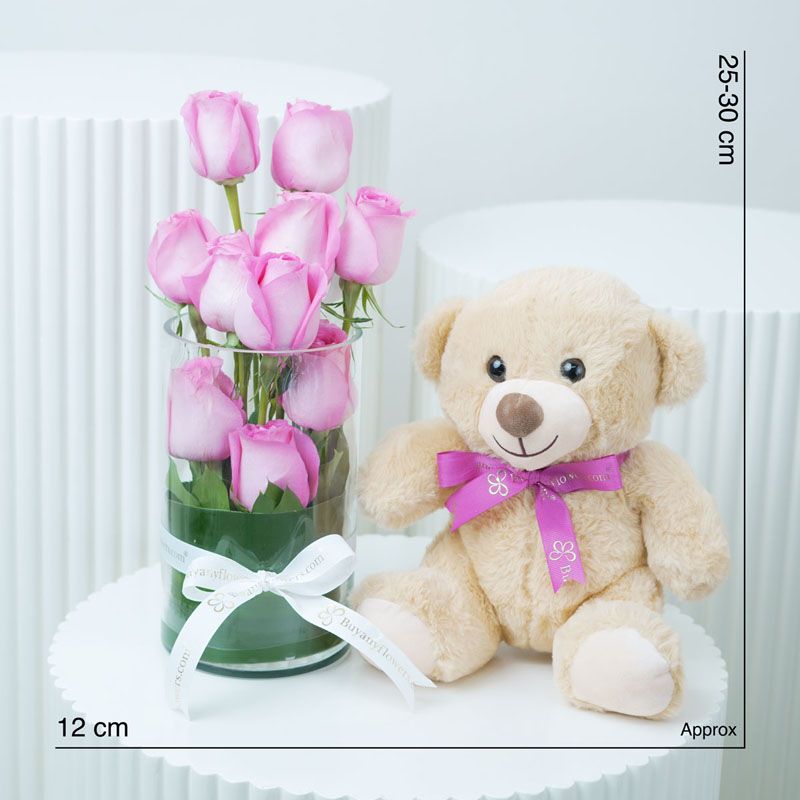 Pink Roses Steps and Soft Toy thumbnail 3