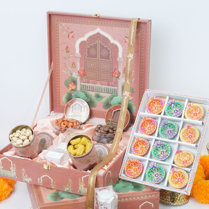 Premium Festive Box with Diya Set - Gifts gift from Buy Any Flowers Dubai in Al Quoz Industrial Area 4, Dubai, UAE - image 2
