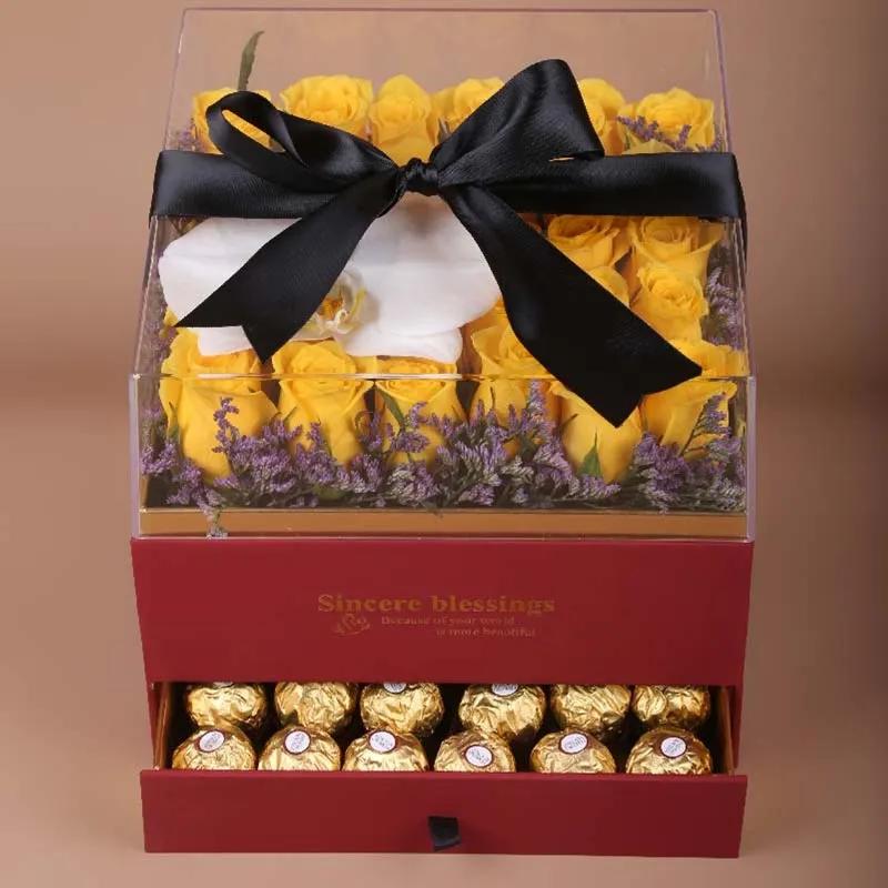 Happiness Galore Yellow Roses In Box thumbnail 3