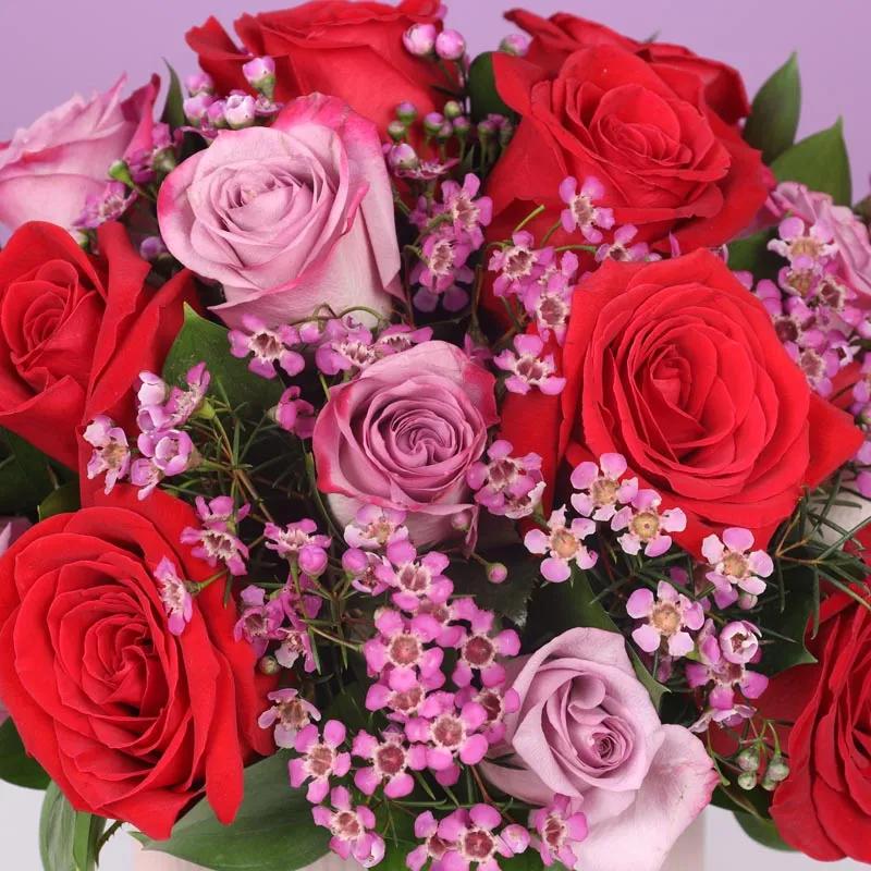 Majestic 21 Red and Purple Roses Arrangement thumbnail 3