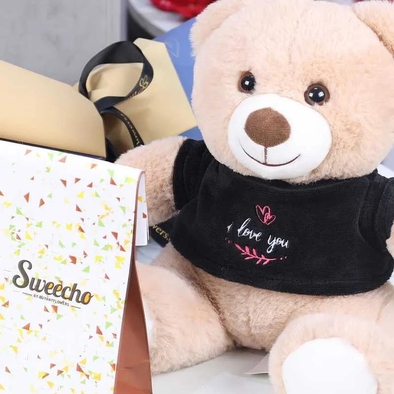 Love 11 Red Carnations Bouquet Trio Combo thumbnail 3