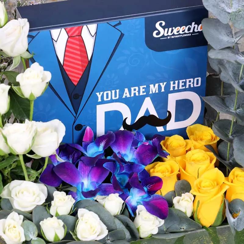 Hero Dad Flowers and Chocolate Arrangement - Chocolates gift from Buy Any Flowers Dubai in Al Quoz Industrial Area 4, Dubai, UAE - image 2