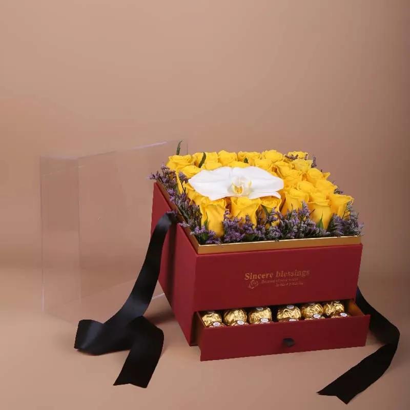 Happiness Galore Yellow Roses In Box thumbnail 2