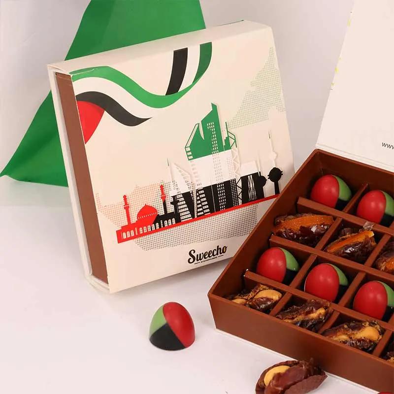 National Day Chocolates and Dates By Sweecho 16 Pcs - Chocolates gift from Buy Any Flowers Dubai in Al Quoz Industrial Area 4, Dubai, UAE - image 3
