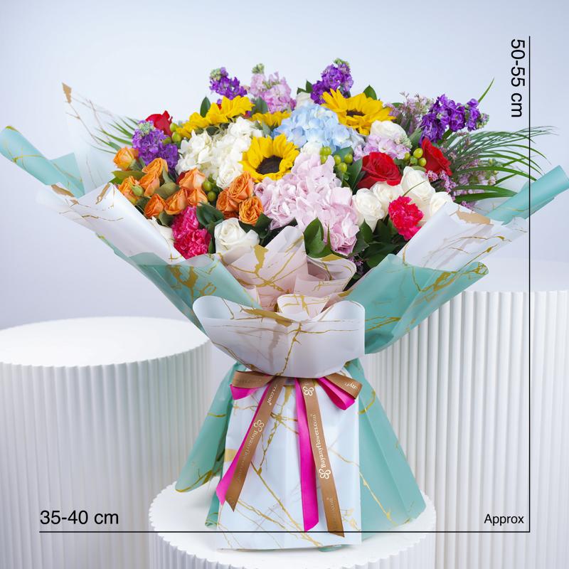 Paradise Mix Flower Bouquet - Flowers gift from Buy Any Flowers Dubai in Al Quoz Industrial Area 4, Dubai, UAE - image 4