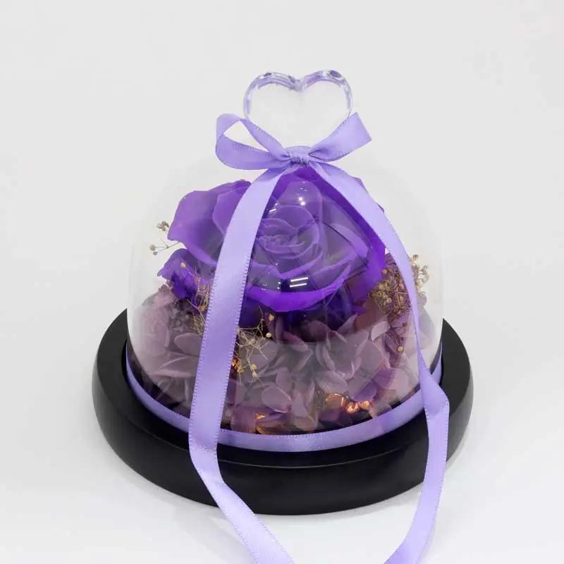Designer Purple Preserved Rose Trio thumbnail 2