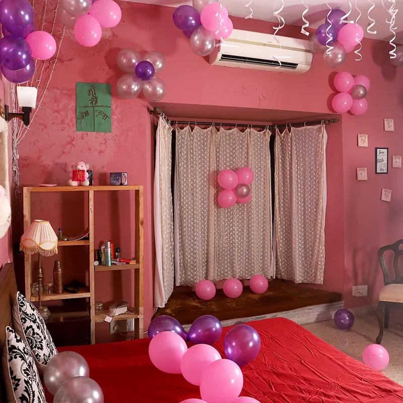Pink Purple and Silver Balloon Decor thumbnail 2