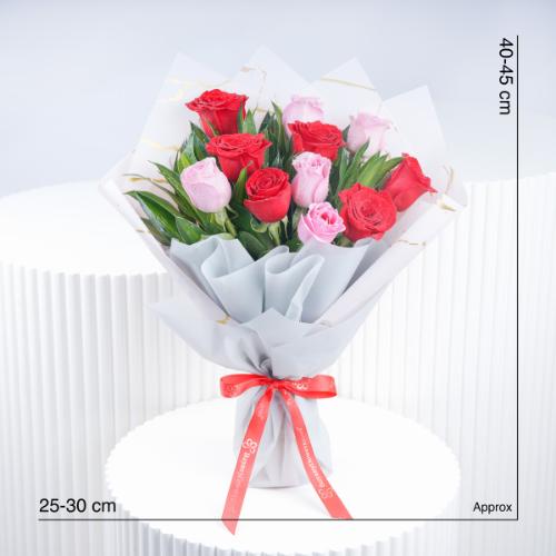 Cute 11 Roses Bouquet - Flowers gift from Buy Any Flowers Dubai in Al Quoz Industrial Area 4, Dubai, UAE - image 3