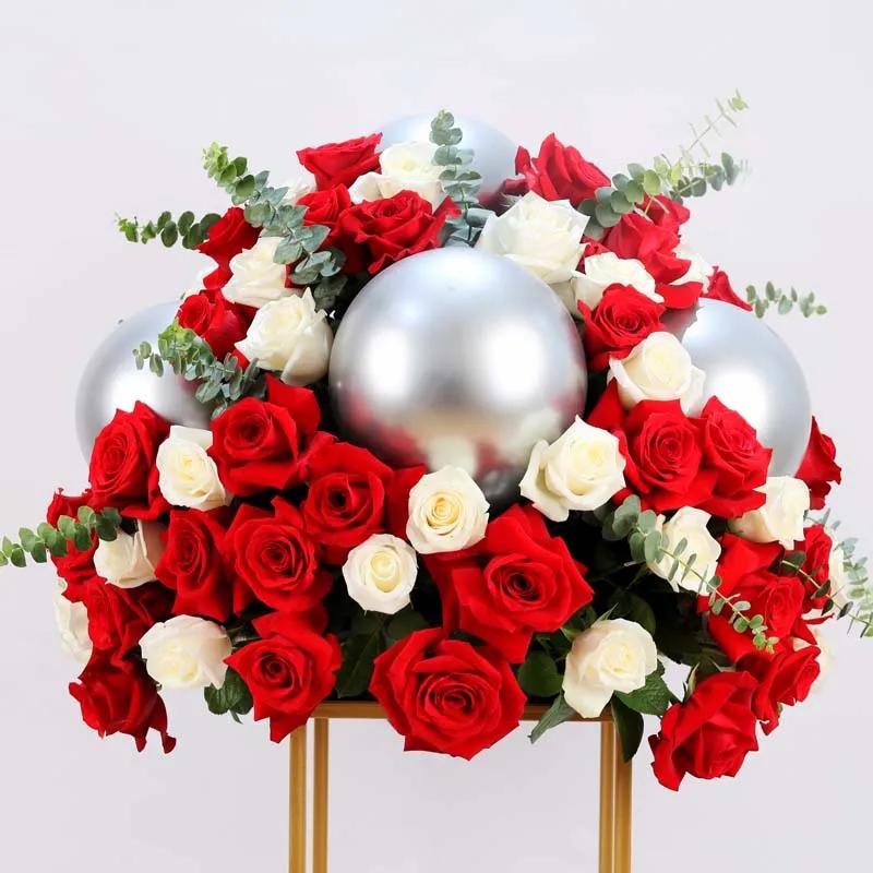 Silver Splendour 135 Red and White Roses Stand thumbnail 2