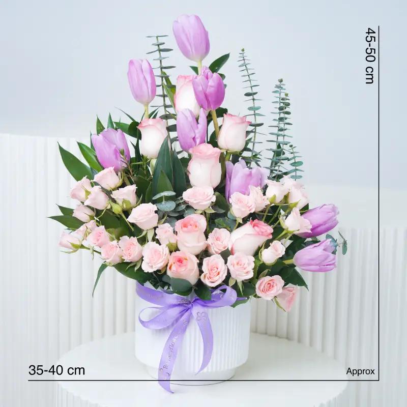 Violet Elegance Flowers in Ceramic Pot - Flowers gift from Buy Any Flowers Dubai in Al Quoz Industrial Area 4, Dubai, UAE - image 3