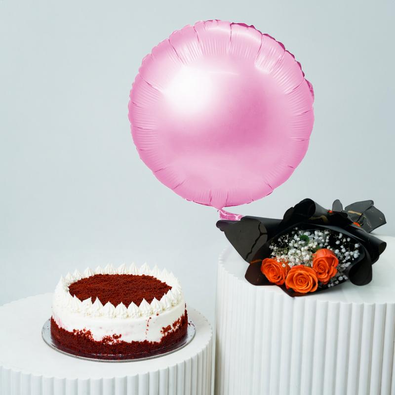 Velvet Cake Roses Gift - Gift Sets gift from Buy Any Flowers Dubai in Al Quoz Industrial Area 4, Dubai, UAE