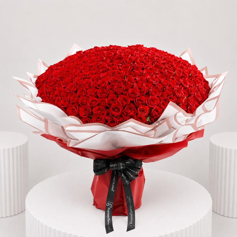 Beloved 301 Red Roses Bouquet - Flowers gift from Buy Any Flowers Dubai in Al Quoz Industrial Area 4, Dubai, UAE