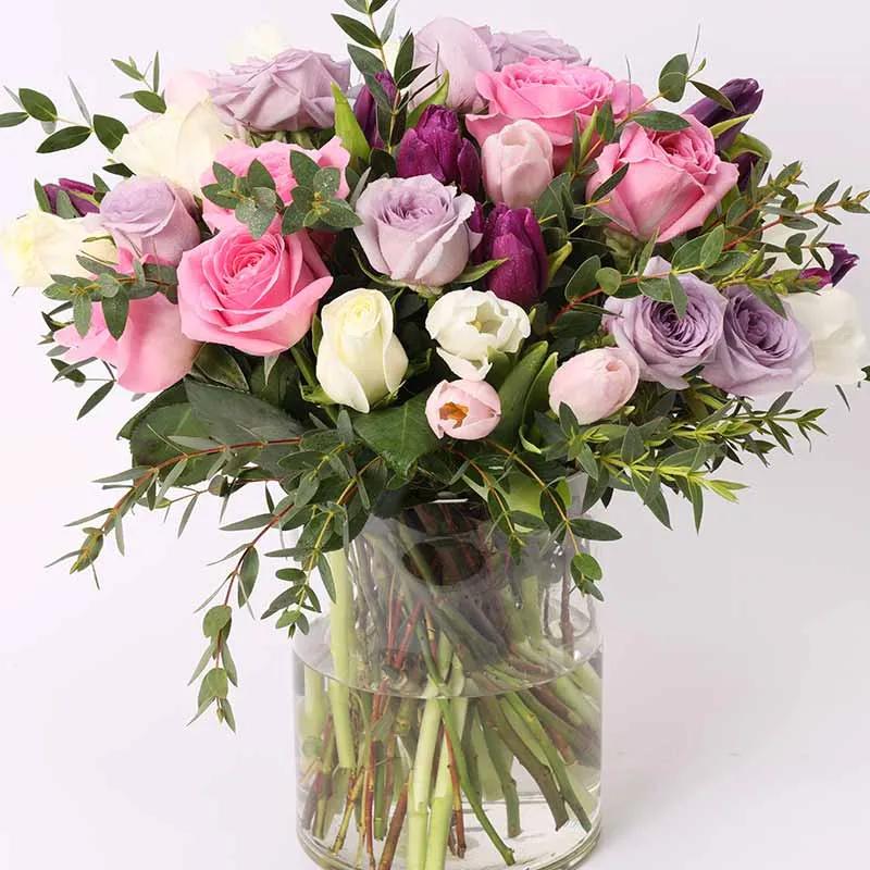 Modest 60 Roses and Tulips Vase thumbnail 2