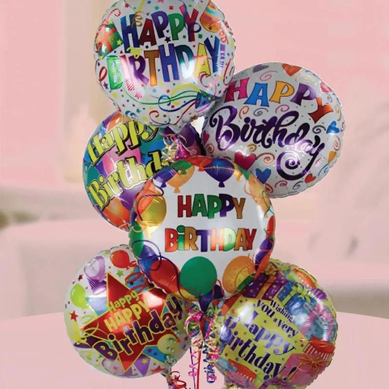 Happy Birthday Helium Balloons 6 Pcs thumbnail 2