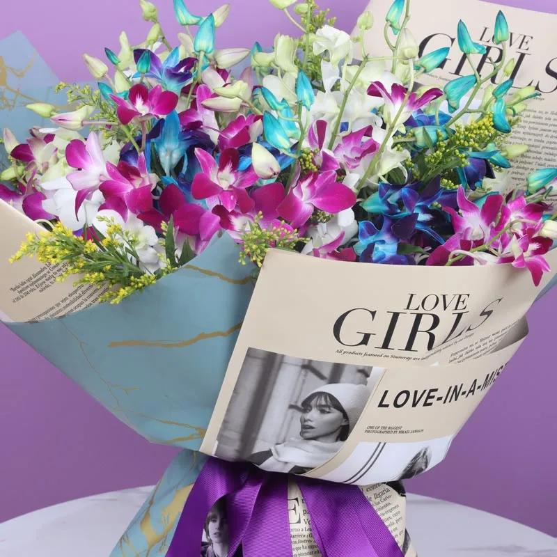 Wishes 33 Mix Orchid Bouquet - Flowers gift from Buy Any Flowers Dubai in Al Quoz Industrial Area 4, Dubai, UAE - image 2