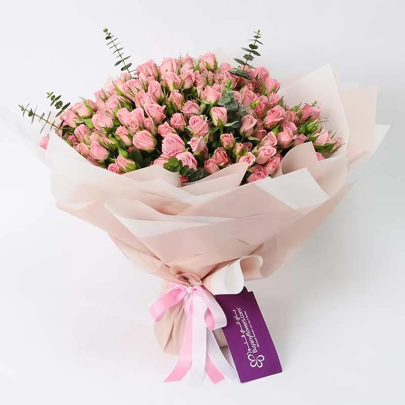 Raw Beauty 51 Pink Baby Roses Bouquet - Flowers gift from Buy Any Flowers Dubai in Al Quoz Industrial Area 4, Dubai, UAE