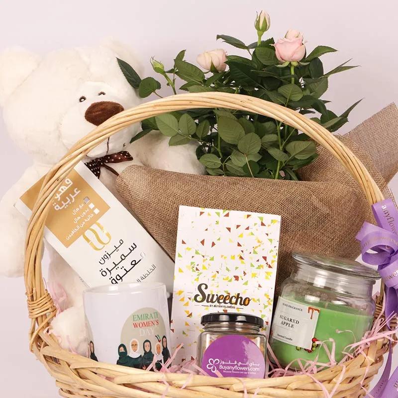 Emirati Womens Day Gift Basket Beige - Gifts gift from Buy Any Flowers Dubai in Al Quoz Industrial Area 4, Dubai, UAE - image 3