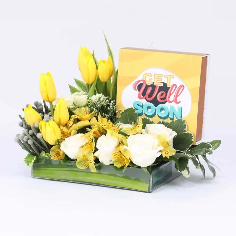 Recovery Flowers and Get Well Soon Chocolates Arrangement - Flowers gift from Buy Any Flowers Dubai in Al Quoz Industrial Area 4, Dubai, UAE - image 2