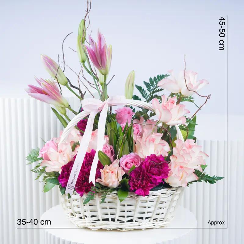 Radiant Grace Flower Basket - Flowers gift from Buy Any Flowers Dubai in Al Quoz Industrial Area 4, Dubai, UAE - image 4