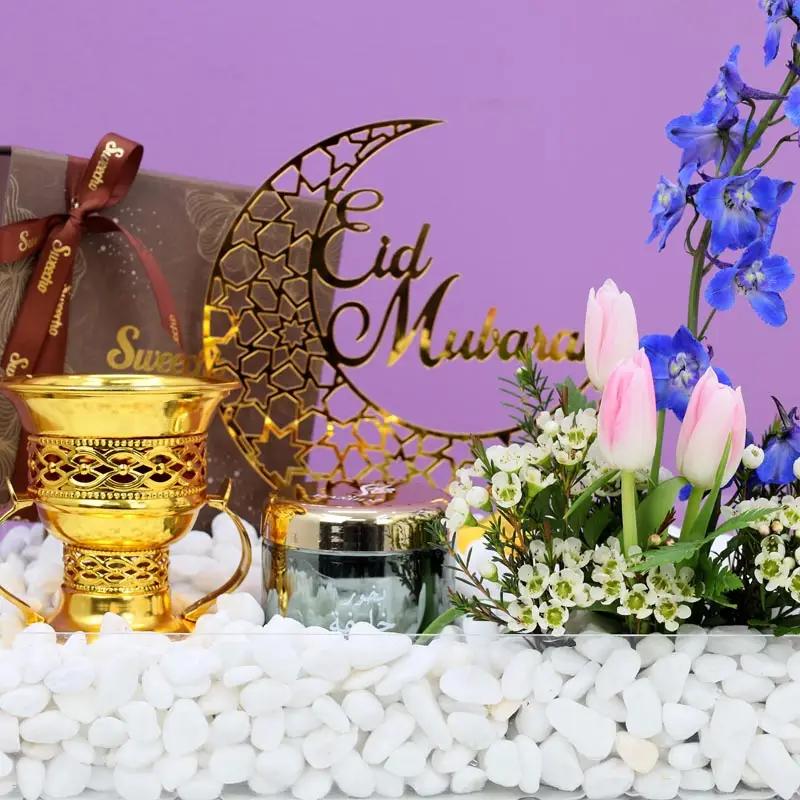 Eid Dates and Bakhoor Floral Hamper White thumbnail 2