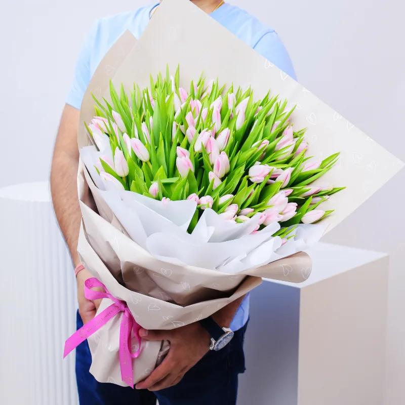 Candy 101 Pink Tulips Bouquet - Flowers gift from Buy Any Flowers Dubai in Al Quoz Industrial Area 4, Dubai, UAE - image 2