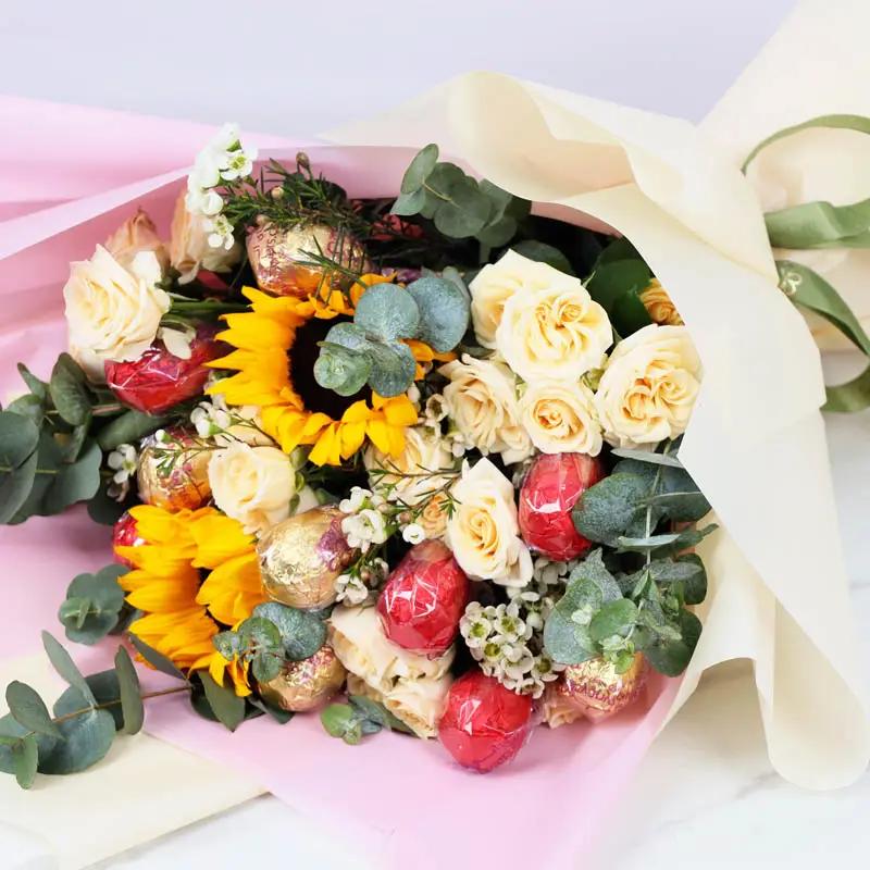 Easter 11 Chocolate Eggs and Flower Bouquet thumbnail 4