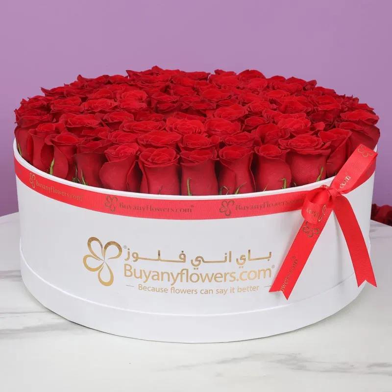 Grand Red Roses Love Box White thumbnail 4
