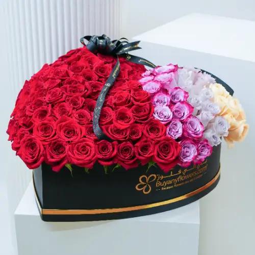 Endless Love 201 Roses 3D Heart Arrangement - Flowers gift from Buy Any Flowers Dubai in Al Quoz Industrial Area 4, Dubai, UAE - image 2