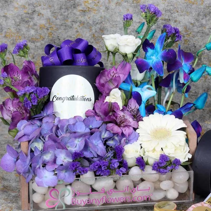 Congratulations Flowers and Chocolate Arrangement thumbnail 4