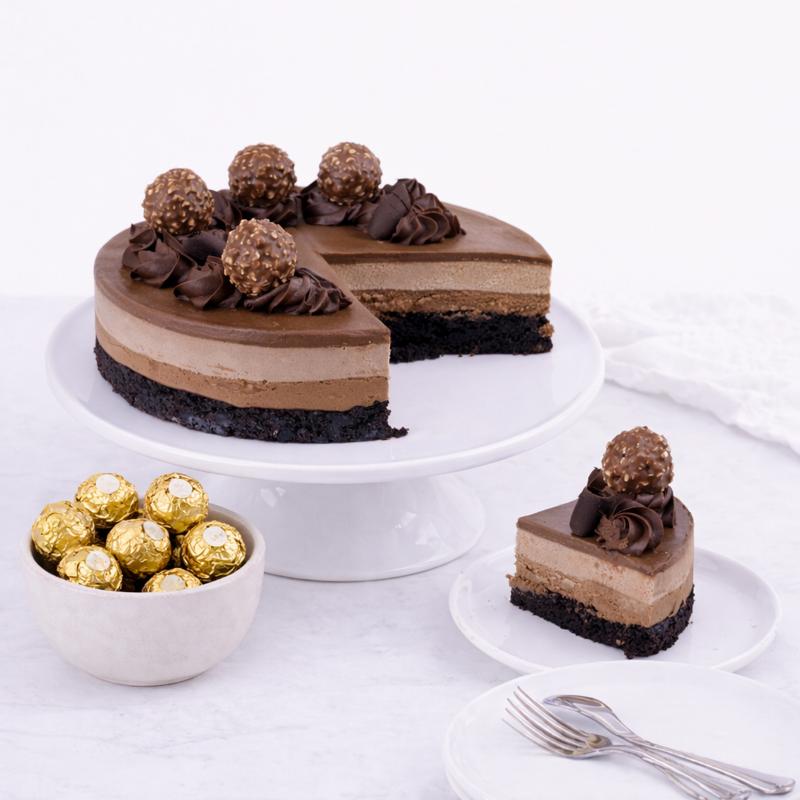 Chocolate Mousse Cake 4 Portion - Cakes gift from Buy Any Flowers Dubai in Al Quoz Industrial Area 4, Dubai, UAE - image 3