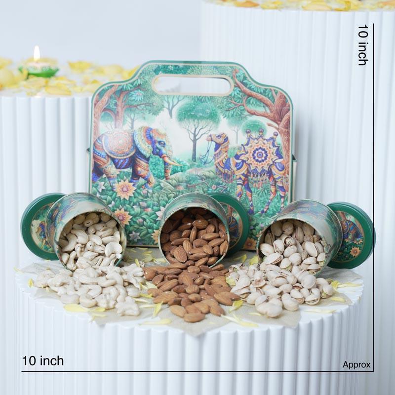 Royal Indian Dry Fruit Gift Set with Designer Box thumbnail 3