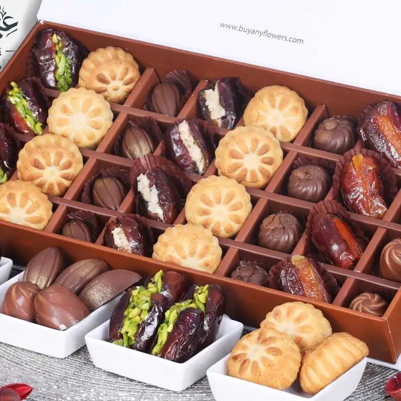 Eid Stuffed Dates Mamoul and Chocolates By Sweecho 32 Pcs Peach thumbnail 3