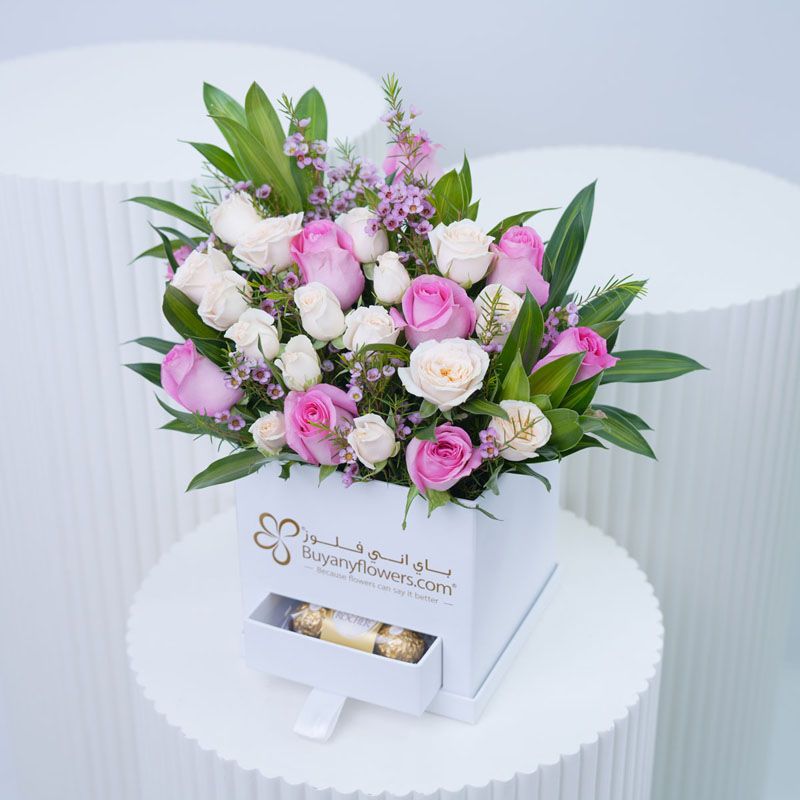 Warmth Pink and Peach Flower Box 1