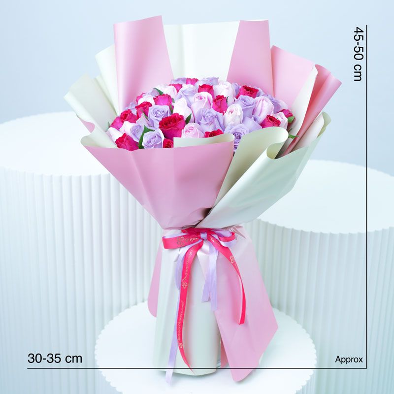 باقة ورد 51 وردة ناعمة ورقيقة thumbnail 4