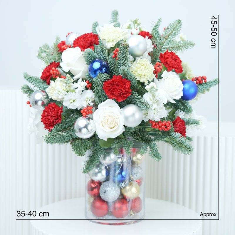 Christmas Vibe Flower Vase - Flowers gift from Buy Any Flowers Dubai in Al Quoz Industrial Area 4, Dubai, UAE - image 4