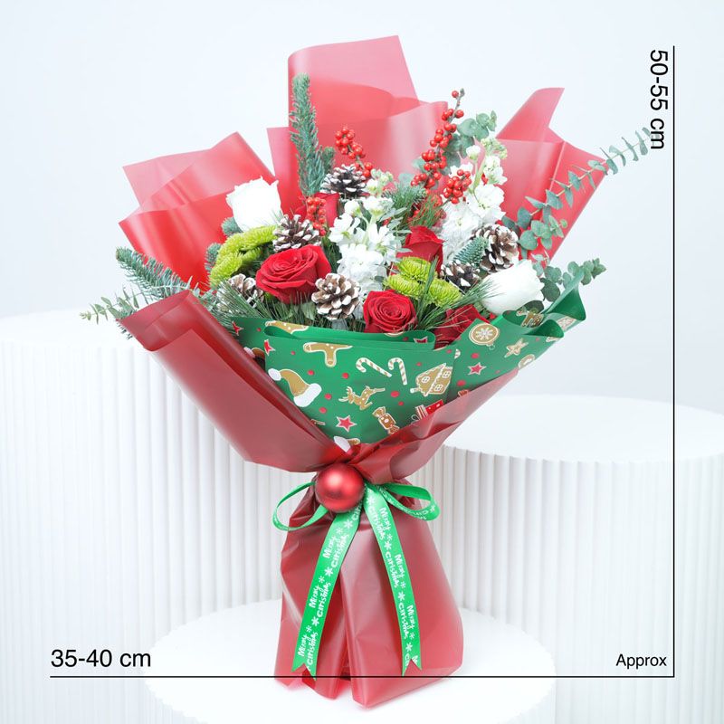 Holiday Wishes Flower Bouquet thumbnail 4