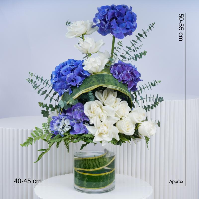 Blue Bliss Flower Arrangement - Flowers gift from Buy Any Flowers Dubai in Al Quoz Industrial Area 4, Dubai, UAE - image 4