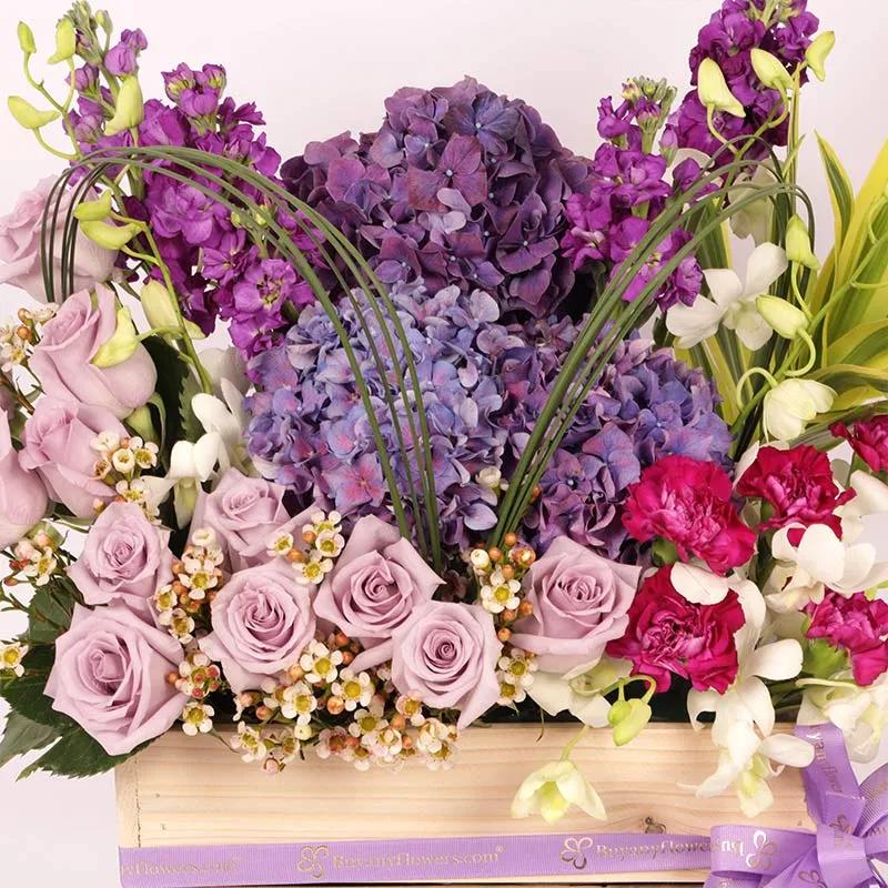 Mauve Flower Arrangement thumbnail 3