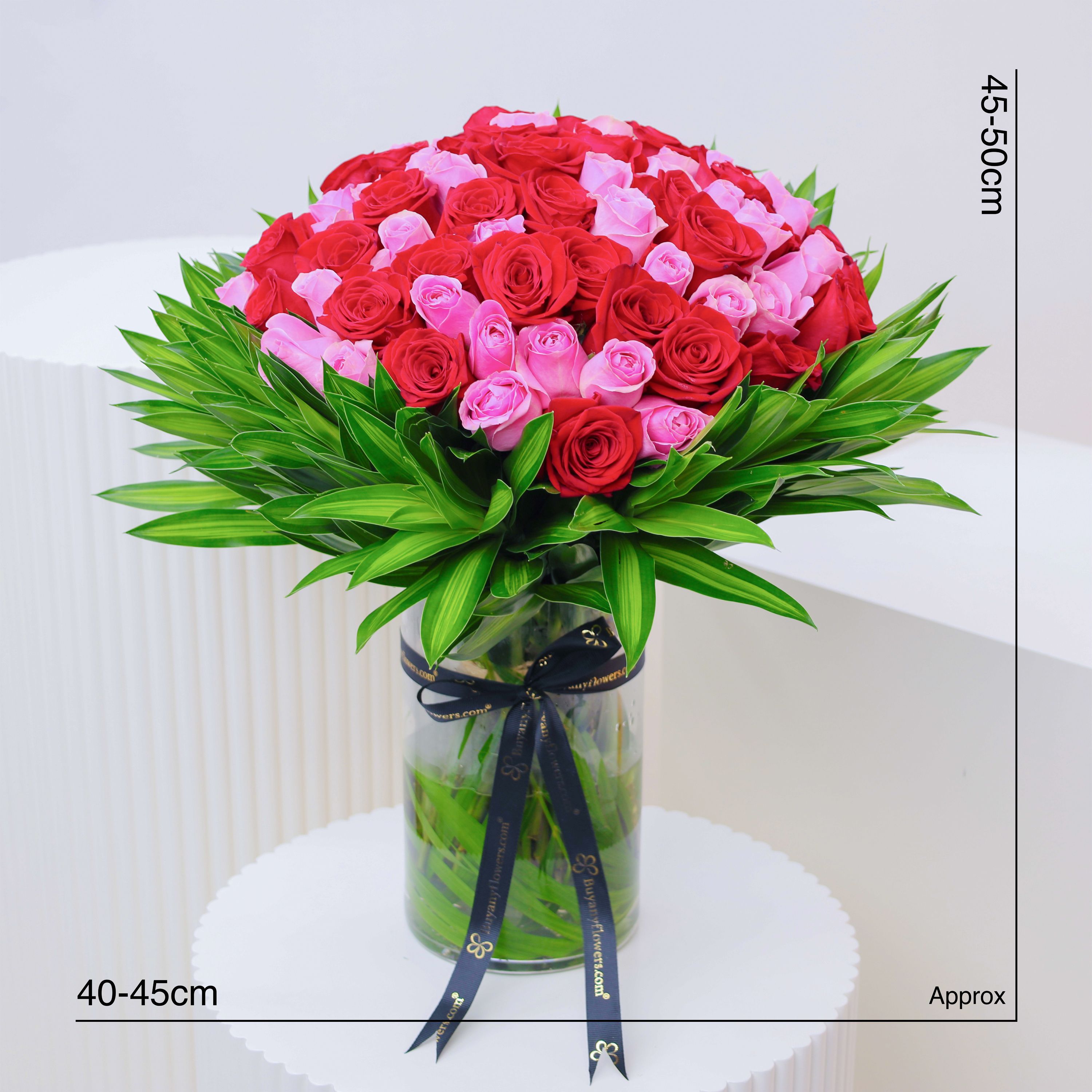Pure Love 75 Roses in Vase thumbnail 4