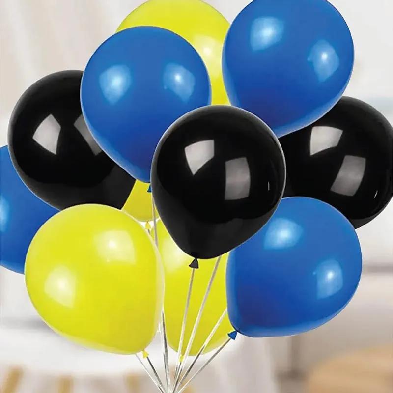 Blue Black N Yellow Helium Balloons 12 Pcs - Gifts gift from Buy Any Flowers Dubai in Al Quoz Industrial Area 4, Dubai, UAE - image 2