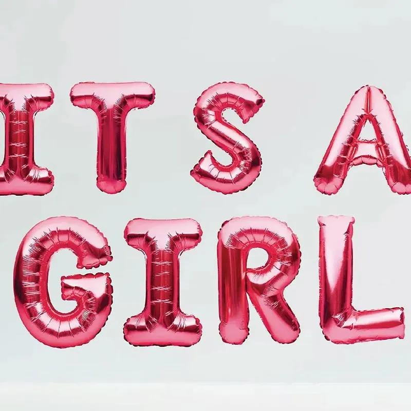 Its a Girl Letter Balloon thumbnail 2