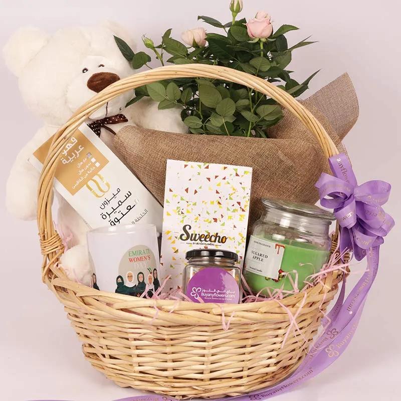 Emirati Womens Day Gift Basket Beige - Gifts gift from Buy Any Flowers Dubai in Al Quoz Industrial Area 4, Dubai, UAE - image 2
