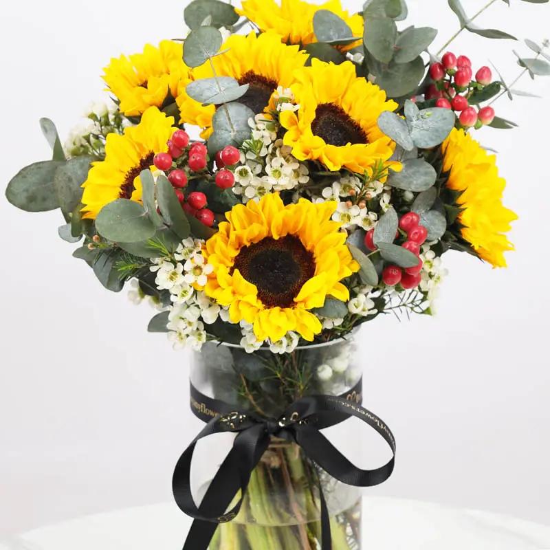 Charm 7 Sunflowers Vase - Gifts gift from Buy Any Flowers Dubai in Al Quoz Industrial Area 4, Dubai, UAE - image 3