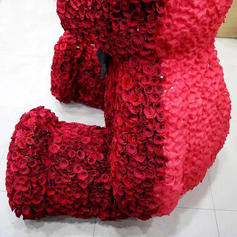 Love 1000 Red Roses Teddy Bear thumbnail 3