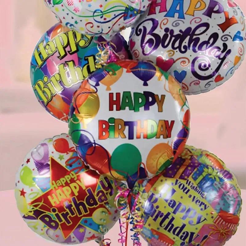 Happy Birthday Helium Balloons 6 Pcs thumbnail 3