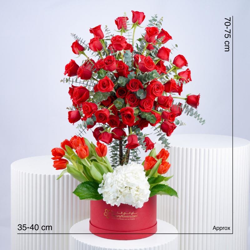 Height of Love Flower Arrangement - Flowers gift from Buy Any Flowers Dubai in Al Quoz Industrial Area 4, Dubai, UAE - image 3